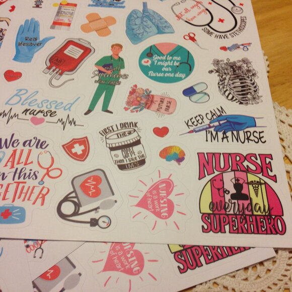 Crafting, scrapbooking stickers, medical theme, nurses, nursing - Picture 6 of 7